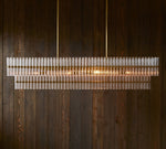 Load image into Gallery viewer, Lumora Crystal Pendant Light – Elegant Tumbled Brass &amp; Cut Glass
