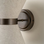 Cargar imagen en el visor de la galería, Lámpara de Pared Ankora - Pantalla de Lino con Diseño de Corbatín, Aplique de Metal de Latón Envejecido para Pasillo