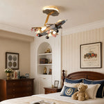 Cargar imagen en el visor de la Galería, Airplane ceiling light installed in a child bedroom