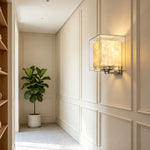 Load image into Gallery viewer, Beamira Mica Square Wall Lamp - Glass Shade Shell Decorative Wall Light for Hallway