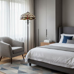 Load image into Gallery viewer, TF Dragonfly Motif Floor Lamp – Vintage Stained-Glass for Living Rooms