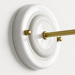 Load image into Gallery viewer, Cienax Petal Ceramic Wall Sconce with Colored Glazed Shade - Brass Accent Fixture for Bedside and Hallway