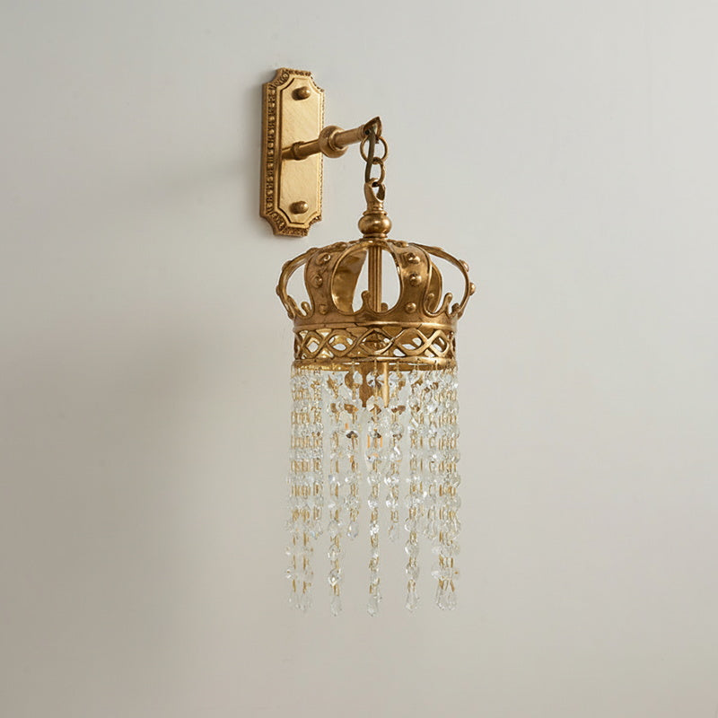 Lampe murale couronne en laiton Timon