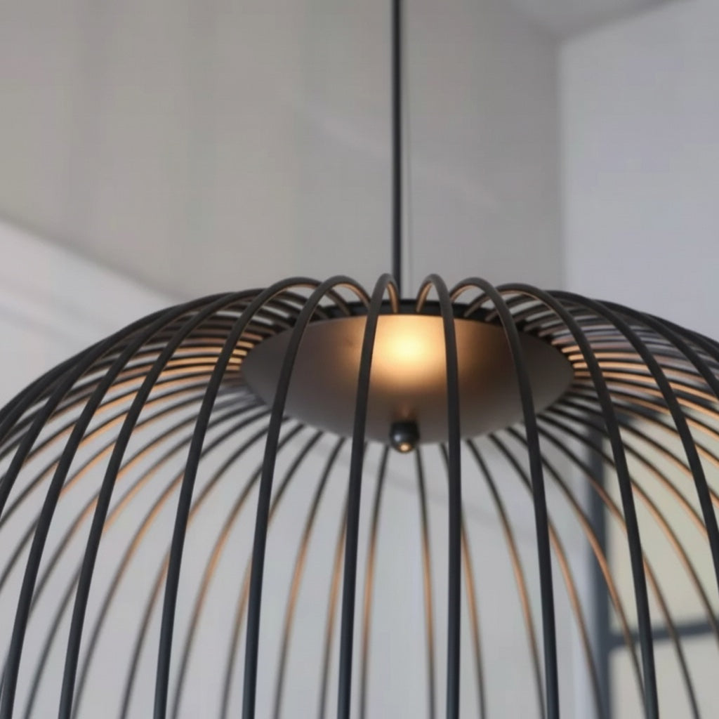 Radiloop Minimalistische Hanglamp - Metaal Lantaarn-Geïnspireerd Ontwerp voor Eetkamer N48