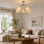 Cargar imagen en el visor de la Galería, Micahell Modern Shell Pendant Light – Sculptural Multi-Head Chandelier for Living Room