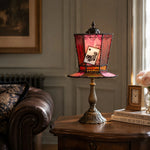 Cargar imagen en el visor de la Galería, Rose purple table lamp on bedside table scene