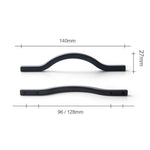 Load image into Gallery viewer, Curved Cabinet Handles – Minimalist Black Gold Cabinet Door Handle Set
