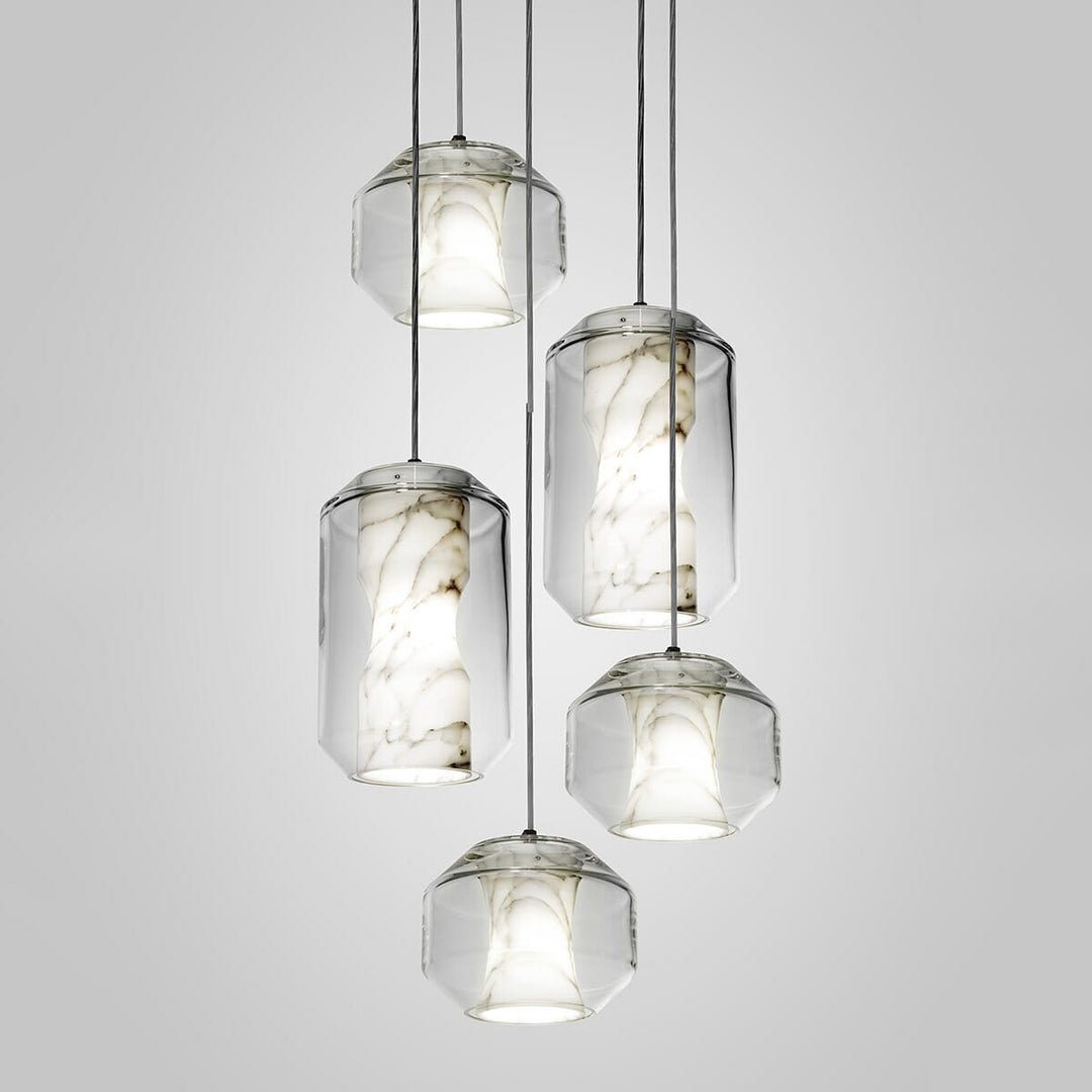 Glas Alabaster-Pendelleuchte