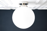 Load image into Gallery viewer, Glorica Glass 12 Inch Globe Ceiling Light - Frosted Glass Art Deco Pendant And Flush Mount
