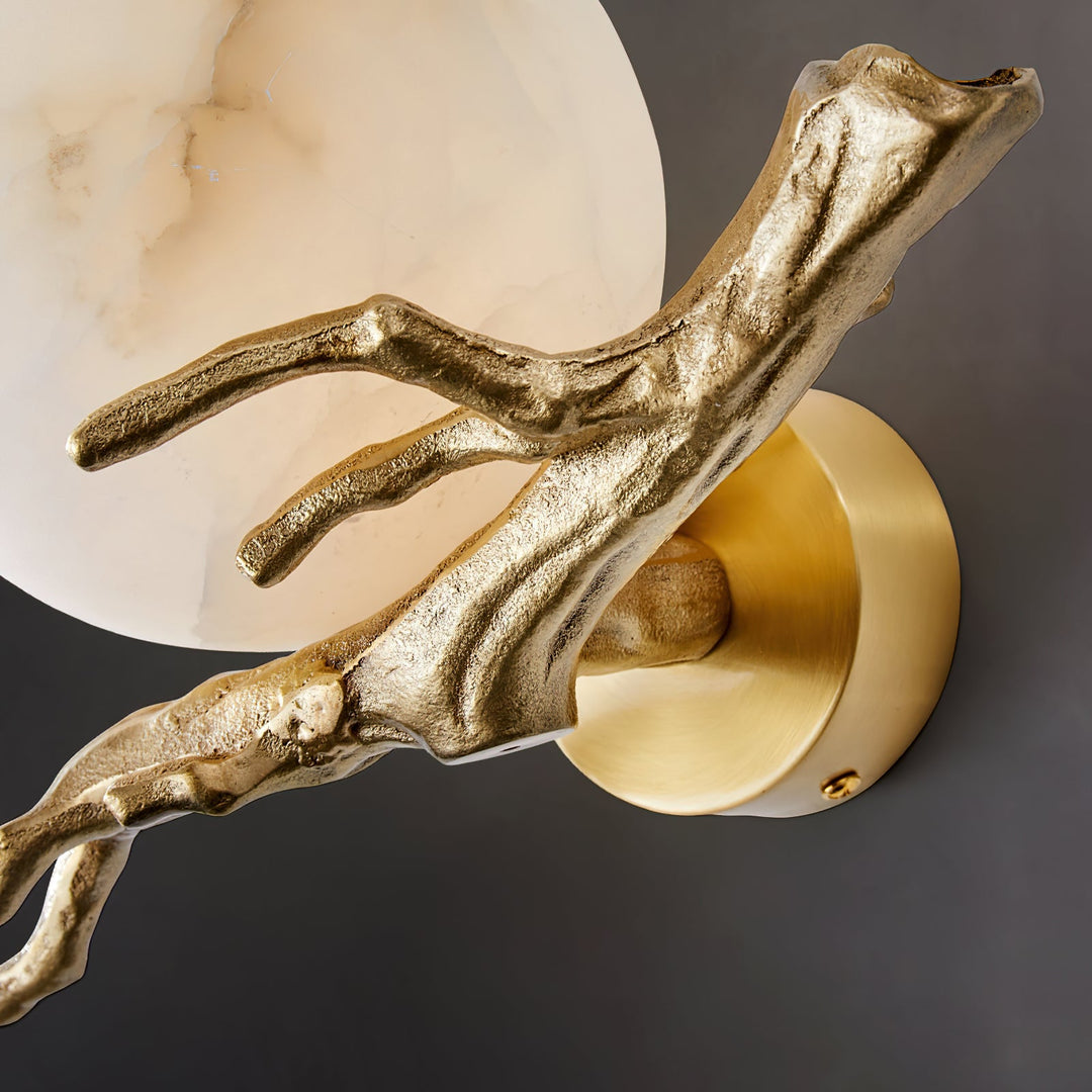 Retro Zweige Alabaster Wandleuchte