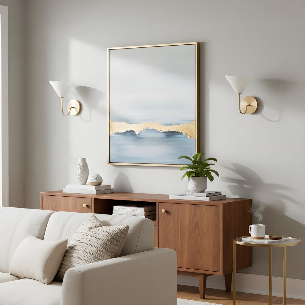 Kysara mosiężna lampa ścienna z lnu – rzeźbiarski design z krzywiznami, odpowiednia do salonów, sypialni i łazienek