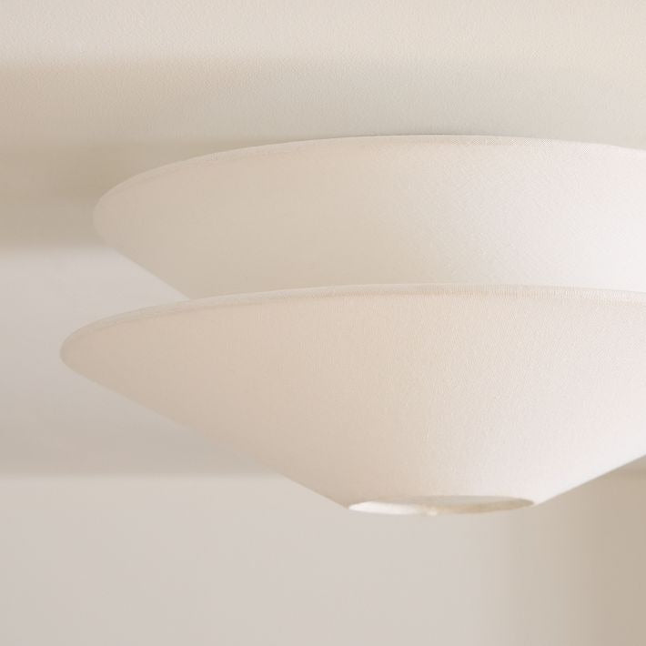 Solivara Flushmount Recessed Milky White Glass Simple Ceiling Lamp