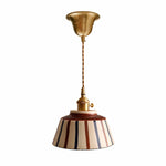 Cargar imagen en el visor de la Galería, Striped ceramic pendant on white background