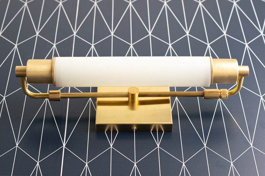 Ornato Luxe Modern Vanity Sconce - Art Deco Wall Light with Cylinder Shade