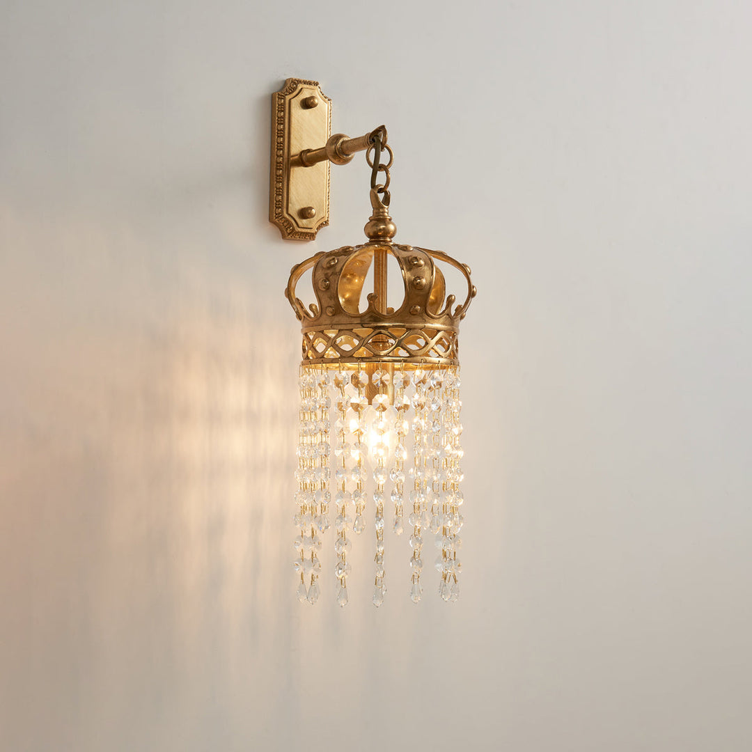 Lampe murale couronne en laiton Timon