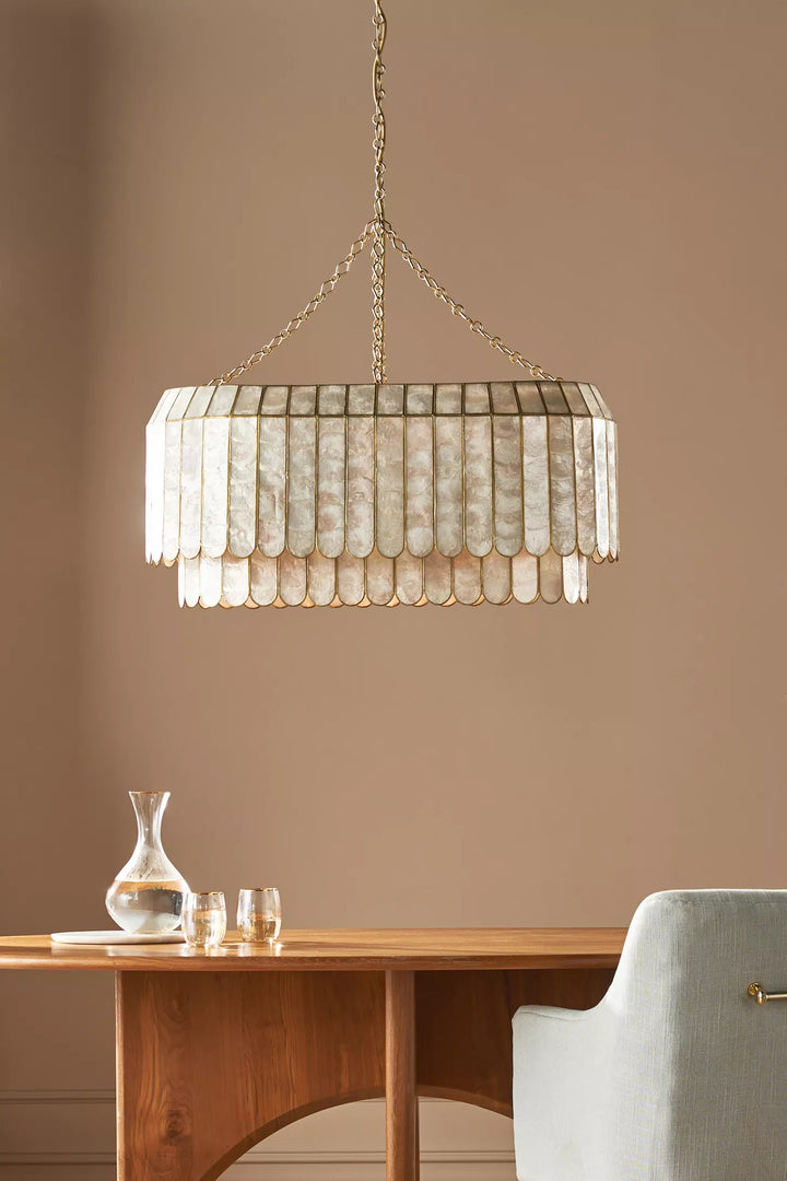 Lumica Capiz Facet Hanglamp - Elegant Natuurlijk Schelpenontwerp