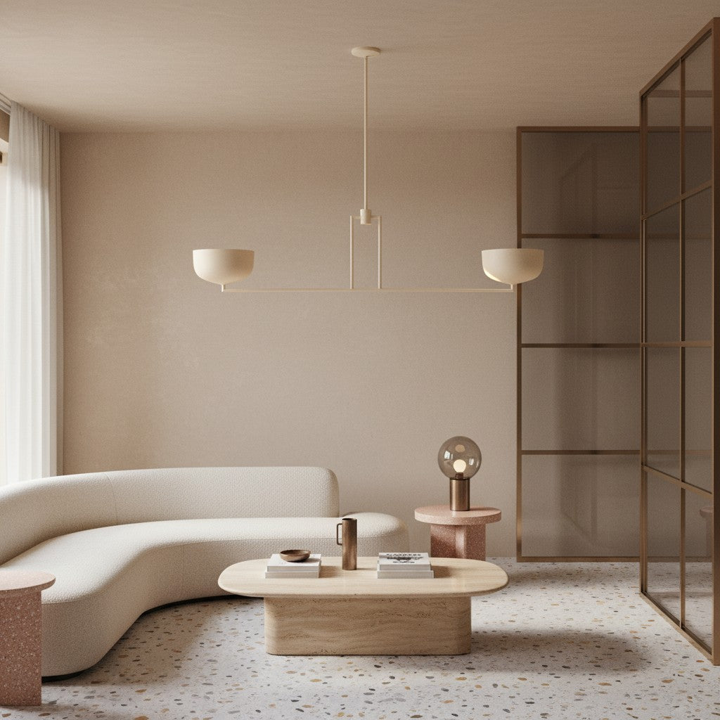 Lustrona Lampadario Multi-Luce con Paralumi a Cupola in Metallo - Design Moderno Semplificato per Sala da Pranzo