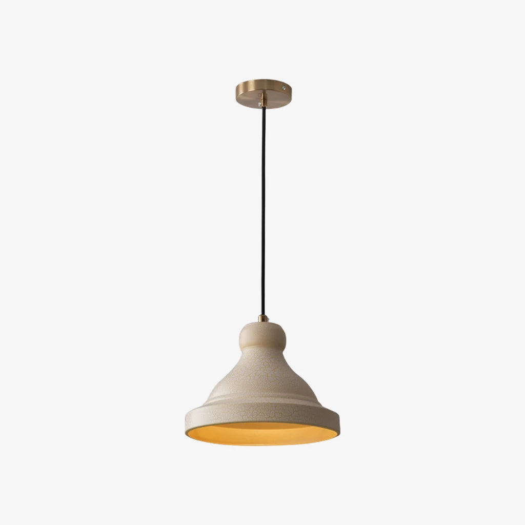 Beige metal dome pendant lamp product view