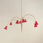 Load image into Gallery viewer, Bellina Modern Romantic Chandelier - Botanical Lily Design with Glass Flowers
