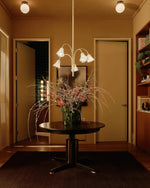 Load image into Gallery viewer, Bellina Modern Romantic Chandelier - Botanical Lily Design with Glass Flowers
