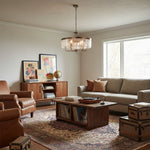 Charger l’image dans la visionneuse de la galerie, Suspension ronde Beveline 6 lumières - Abat-jours en verre taillé Cadre métallique élégant pour îlot de cuisine ou salle à manger