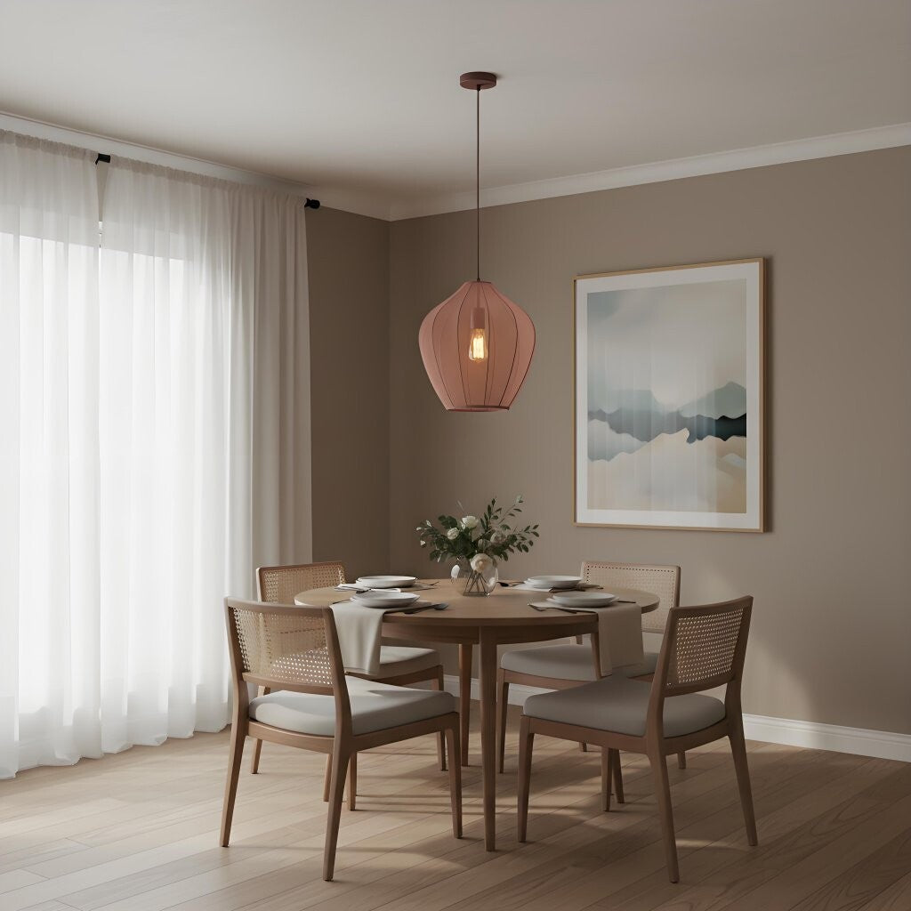 Lumifil Moderne Mesh-Pendelleuchte – Hängende Stoffleuchten, geeignet für Esszimmer oder Kücheninseln