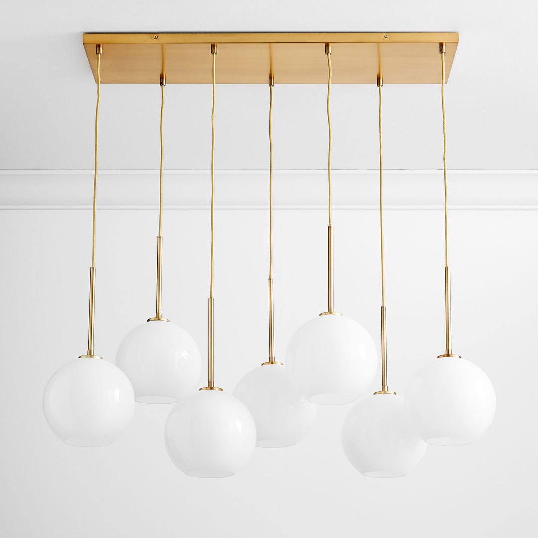 Selvion Elegant 7-Light Globe Chandelier – Glass Pendant Light