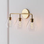 Load image into Gallery viewer, Merin Multi Head Dressing Table Wall Lamp - Metal And Glass Sculptural Lamp
