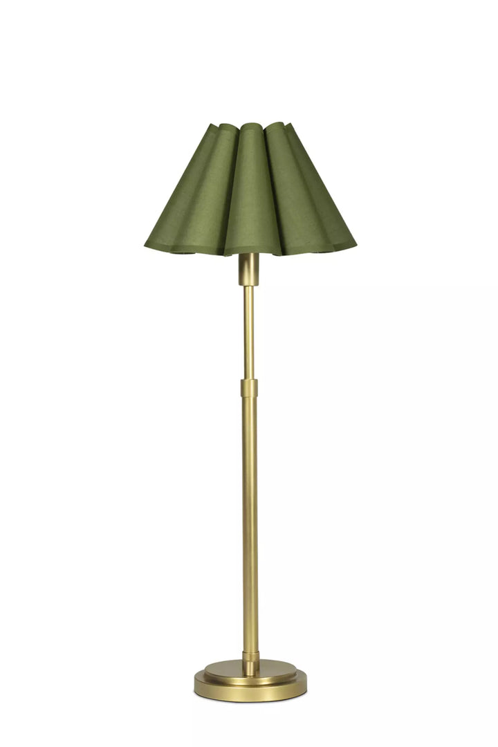 Moderne vintage tafellamp - gegolfde kap Capirise licht met metalen voet