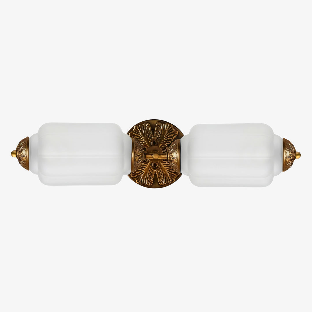 Eloise Messing Wandleuchte – Elegante Milchglas Vintage Beleuchtung