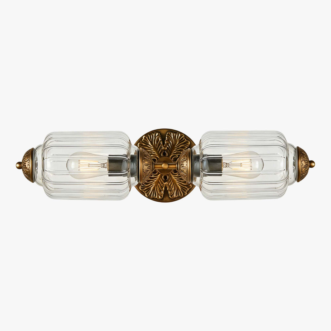 Eloise Messing Wandleuchte – Elegante Milchglas Vintage Beleuchtung