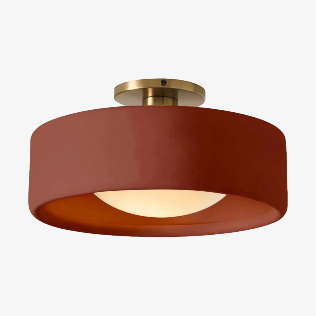 Cerova Modern Porcelain Flush Mount Ceiling Light– Elegant Ivory Shade