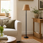 Afbeelding laden in galerijweergave, Handwoven floor lamp near sofa and window