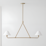 Load image into Gallery viewer, Diora Pendant Light -  Modern Metal Fixture with Linen Shades
