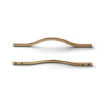 Load image into Gallery viewer, Curved Cabinet Handles – Minimalist Black Gold Cabinet Door Handle Set
