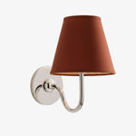 Afbeelding laden in galerijweergave, Luvora vintage geplooide kap wandlamp - moderne messing linnen wandverlichting
