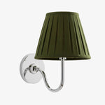Afbeelding laden in galerijweergave, Luvora vintage geplooide kap wandlamp - moderne messing linnen wandverlichting

