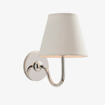 Afbeelding laden in galerijweergave, Luvora vintage geplooide kap wandlamp - moderne messing linnen wandverlichting
