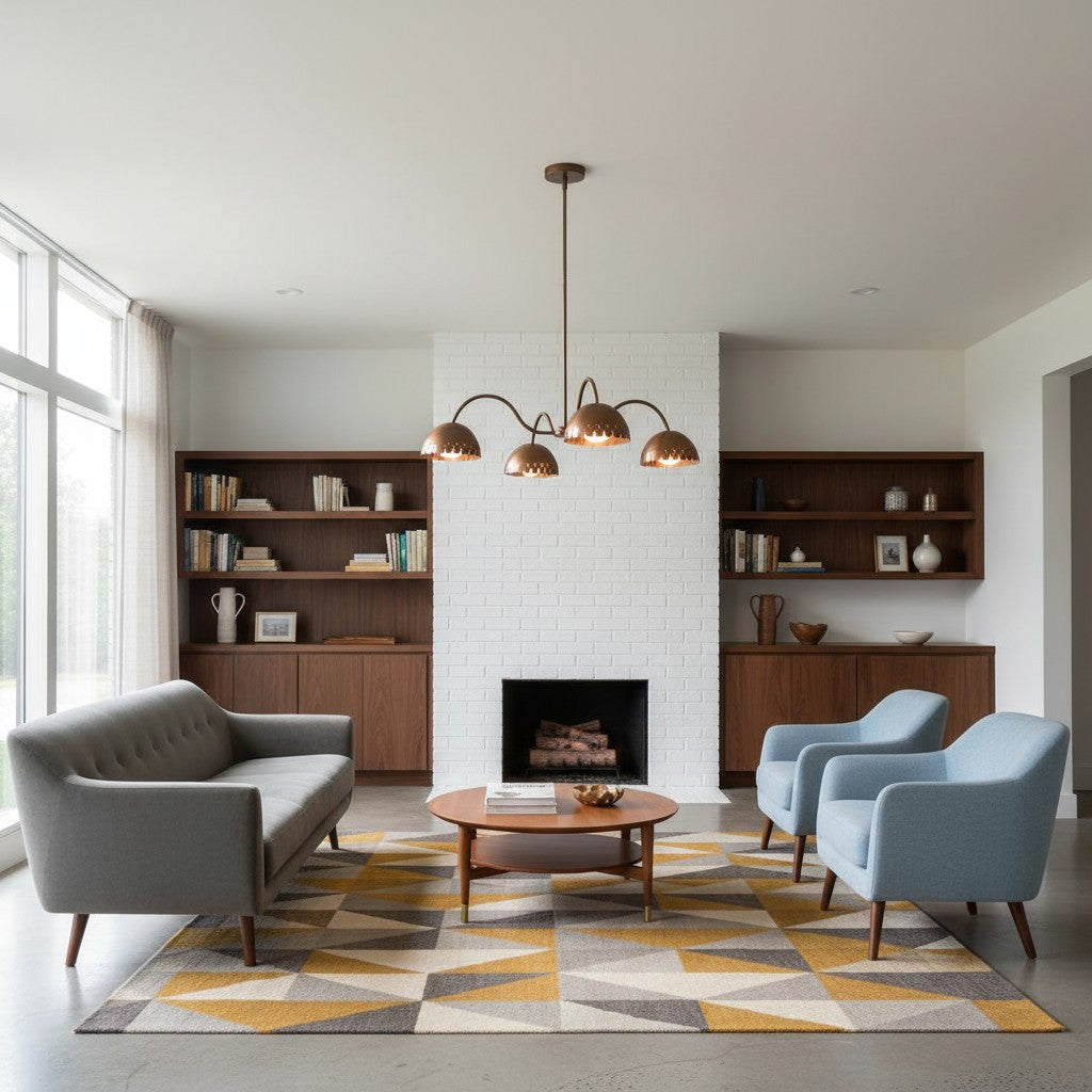 Lustrona Moderner Kronleuchter – Künstlerische Metallstruktur als Blickfang für Wohn- oder Essbereiche