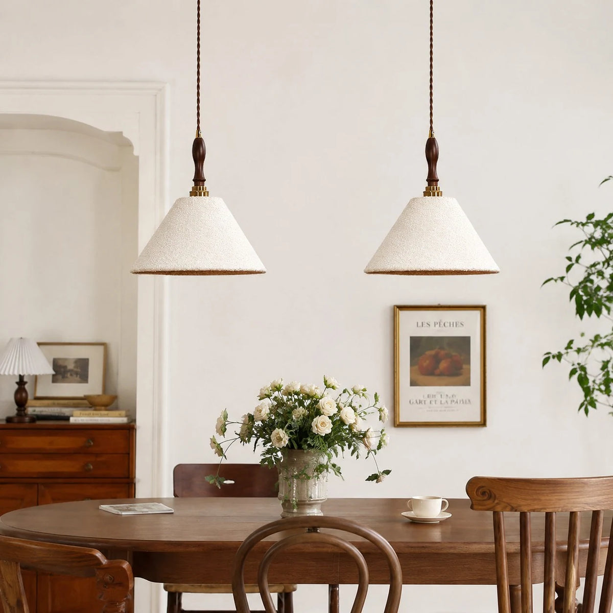 Dining table pendant pair scene