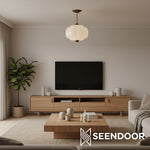 Load image into Gallery viewer, Eloise Vintage Glass Chandelier - Milk Glass Home Accent
