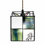 Cargar imagen en el visor de la Galería, stained glass cat pendant light material detail