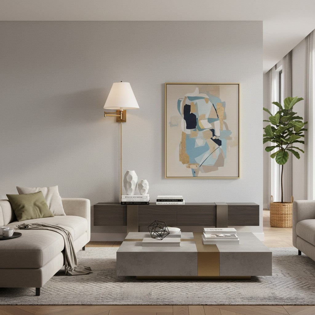 Arcuma Draaibare Arm Wandlamp – Retro Metaal en Stof voor Slaapkamers en Leeshoeken