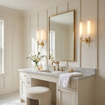 Load image into Gallery viewer, Luxellea Wall Lamp Slim Rod Round Plate Lighting Minimalist Modern Style for Any Room