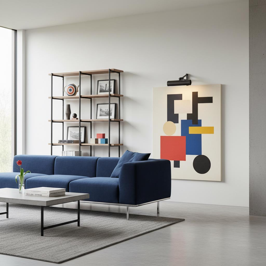 Libris Cilinder Schilderijlamp - Metalen Kap Wandlamp voor Woonkamer of Slaapkamer