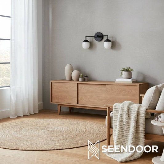Lámpara de Tocador Moderna Opalume con Pantalla Globo para Baño y Vestidor
