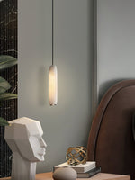 Load image into Gallery viewer, Alabaster Flute Pendant Light