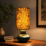 Load image into Gallery viewer, Handcrafted Speckled Fabric Shade Ceramic Table Lamp