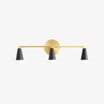 Load image into Gallery viewer, Pyralis Cone 3 Light Vanity Light - Modern Sconce
