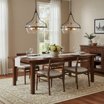 Load image into Gallery viewer, Lirra Glass Pendant Light – Mid‑Century Modern Metal Frame for Kitchen and Living Room